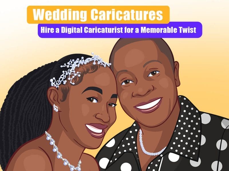 wedding caricature
